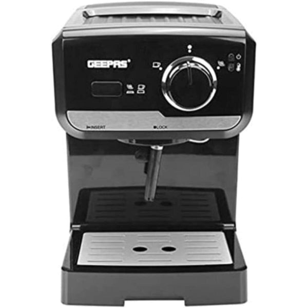 GEEPAS | 1.25L Cappuccino Maker 5 Bar Power Brewing Pump 1140W | GCM41507