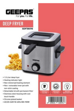 GEEPAS | 1.5 Liters Deep Fryer With Viewing Window | GDF36016