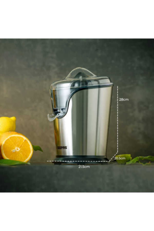 GEEPAS | 100 Watts Citrus Juicer Electric Stainless Steel | GCJ46013UK
