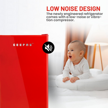 GEEPAS | 120 Litres Single Door Mini Defrost Refrigerator Red | GRF1202RXE