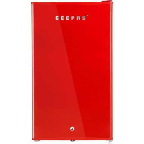 GEEPAS | 120 Litres Single Door Mini Defrost Refrigerator Red | GRF1202RXE