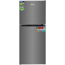 GEEPAS | 250L Gross Capacity Double Door Total No-Frost Refrigerator Net capacity 180L, Multi-Airflow with Faster and Deep Cooling| GRF2522SXN