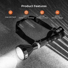 GEEPAS | 2500mAh Rechargeable LED Flashlight 2000 Meter Distance Portable | GFL51074