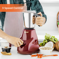 GEEPAS | 2 in 1 Mixer Grinder 550W Powerful Motor Stainless Steel Jars | GSB44091