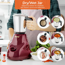 GEEPAS | 2 in 1 Mixer Grinder 550W Powerful Motor Stainless Steel Jars | GSB44091