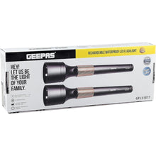 GEEPAS | 2 Pcs Rechargeable Water Proof Led Flashlight 3000 Mah Super Bright Light | GFL51077