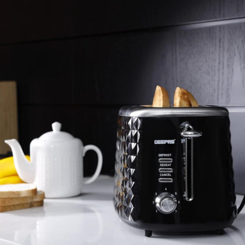 GEEPAS | 2 Slice Bread Toaster Adjustable 7 Browning Control 850W | GBT36536