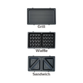GEEPAS | 2 Slice Sandwich Maker 750W Silver | GSM5425