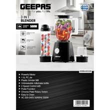 GEEPAS | 3 in 1 Super Blender 2 Speed and Pulse Function | GSB44033