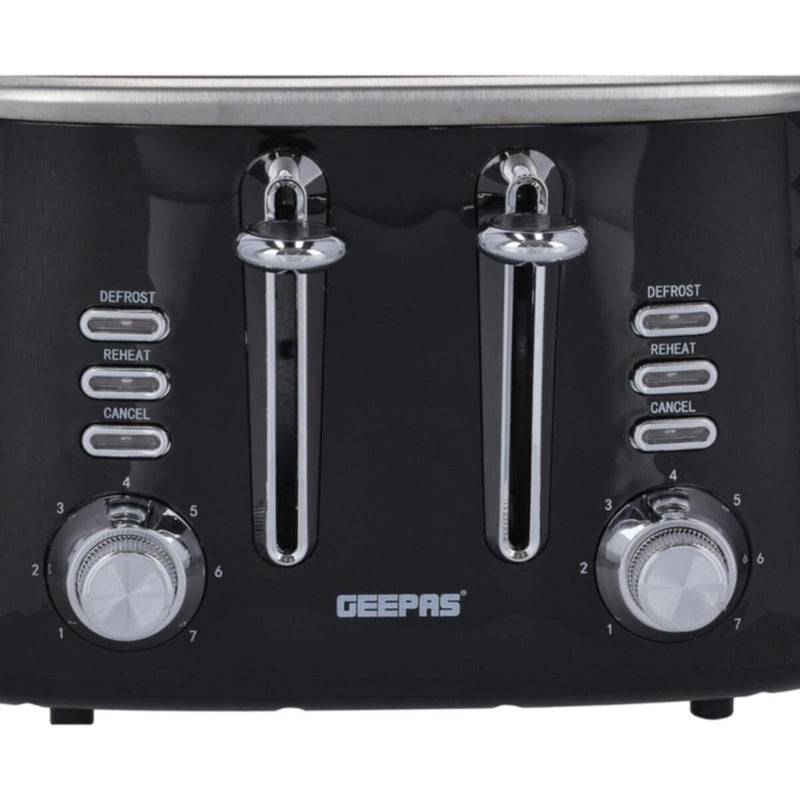 GEEPAS | 4 Slice Bread Toaster Adjustable 7 Browning Control 4 Slice Pop Up | GBT36537