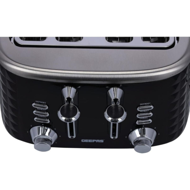 GEEPAS | 4 Slice Bread Toaster Adjustable 7 Browning Control 4 Slice Pop Up | GBT36537