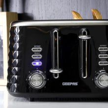 GEEPAS | 4 Slice Bread Toaster Adjustable 7 Browning Control 4 Slice Pop Up | GBT36537