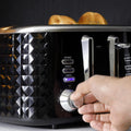 GEEPAS | 4 Slice Bread Toaster Adjustable 7 Browning Control 4 Slice Pop Up | GBT36537