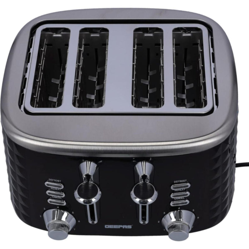 GEEPAS | 4 Slice Bread Toaster Adjustable 7 Browning Control 4 Slice Pop Up | GBT36537
