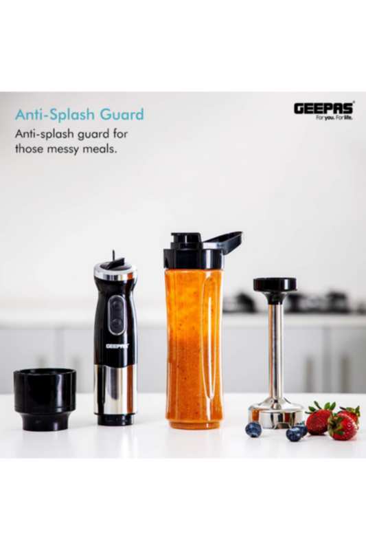 GEEPAS | 500 Watts 2 in 1 Hand Blender Food Collection Immersion Hand Blender | GHB43036