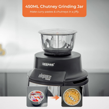 GEEPAS | 5 in 1 Mixer Grinder 1000W With Stainless Steel Jars | GSB5457