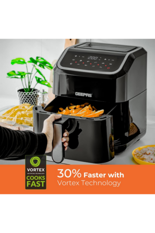 GEEPAS | 5 Liters Digital Air Fryer With Vortex 10 in 1 Convection | GAF37527