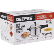 GEEPAS | 5 Litres Stainless Steel Pressure Cooker | GPC35036
