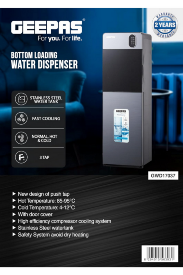 GEEPAS | Cold And Normal Water Dispenser | GWD17037