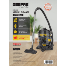 GEEPAS | Drum Vacuum Cleaner 2000W With Dry And Blow Function | GVC19045