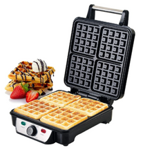 GEEPAS | Electric Waffle Maker 1100 Watts 4 Slice Non-Stick | GWM5417