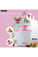 GEEPAS | Ice Cream Maker Machine 1.7 Liters Aluminum Removable Inner Bowl | GIM63027UK