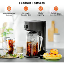 GEEPAS | Ice Tea Coffee Maker with Permanent Nylon Filter 700W | GCM41516