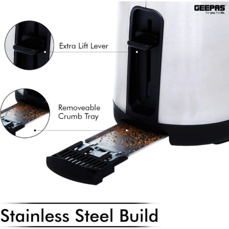 GEEPAS | Multi-Function Toaster Silver 1250W | GBT36508UK
