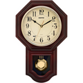 GEEPAS | Pendulum Wall Clock Brown | GWC4810