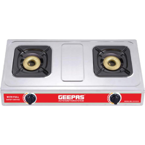 GEEPAS | Stainless Steel 2-Burner Gas Hob Burner | GK6898