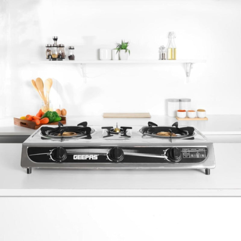 GEEPAS | Stainless Steel Gas Cooker Silver | GK6857