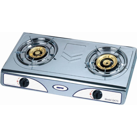GEEPAS | Stainless Steel Gas Stove 2 Burner Hob | GK73-BS