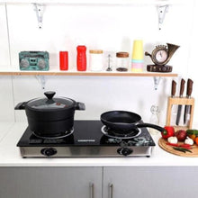 GEEPAS | Tempered Glass Doble Burner Gas Cooker | GK6865