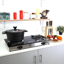 GEEPAS | Tempered Glass Doble Burner Gas Cooker | GK6865