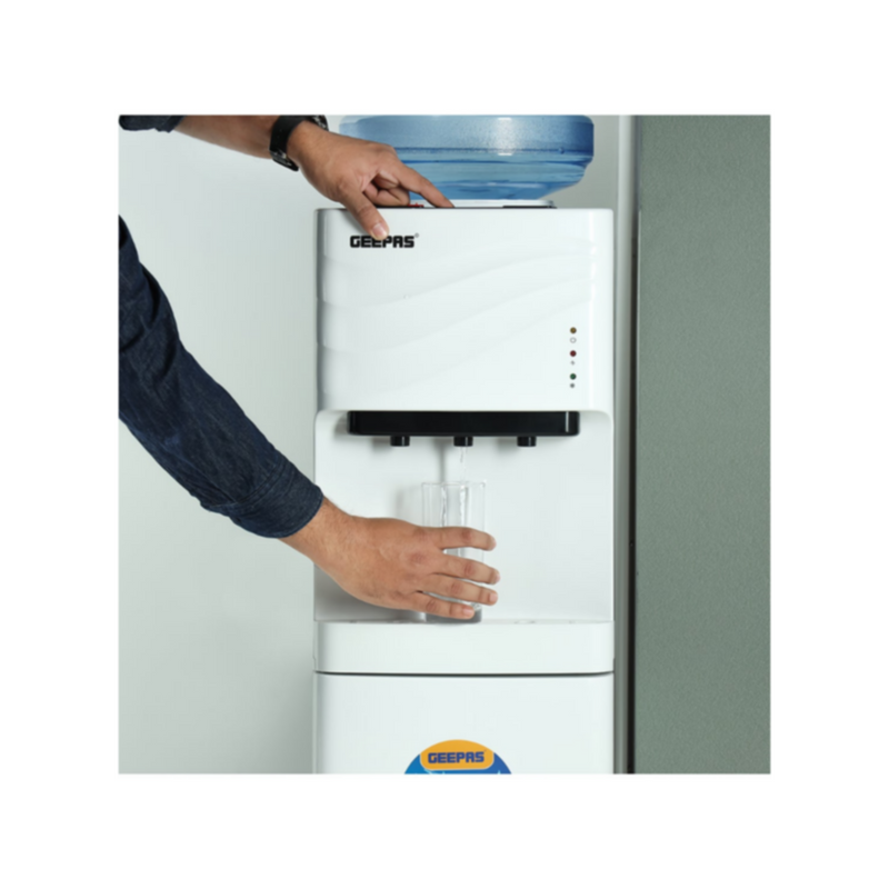GEEPAS | Water Dispenser with Refrigerator Stainless Steel Water Tank | GWD8355