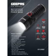 GEEPAS | Waterproof Led Flashlight With Power Bank | GFL51062