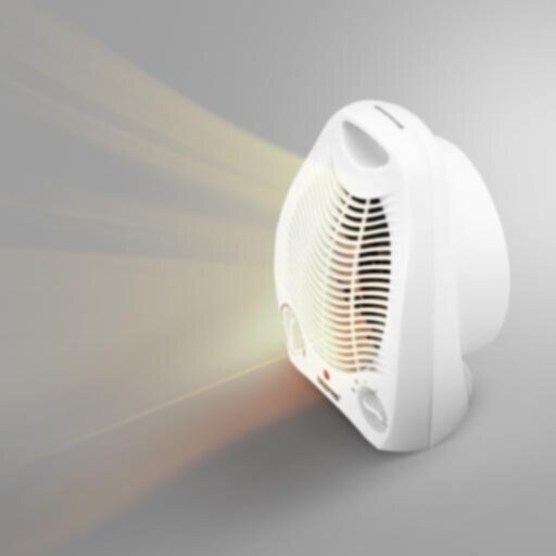 GEEPAS | Fan Heater with 2 Heating Power 1000/2000W White | GFH9518