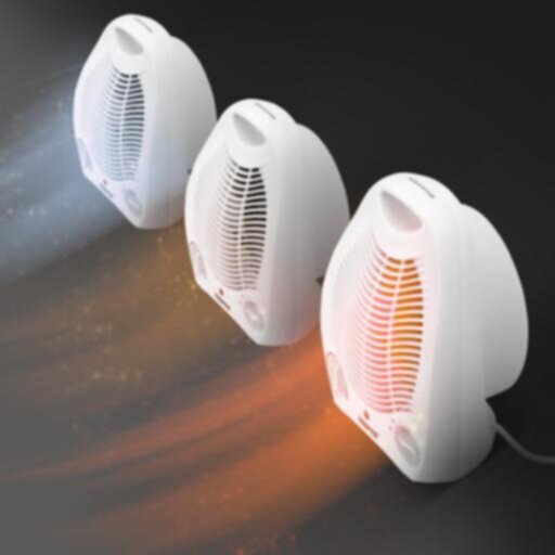 GEEPAS | Fan Heater with 2 Heating Power 1000/2000W White | GFH9518