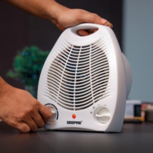 GEEPAS | Fan Heater with 2 Heating Power 1000/2000W White | GFH9518