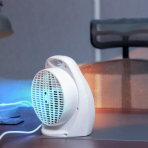 GEEPAS | Fan Heater with 2 Heating Power 1000/2000W White | GFH9518