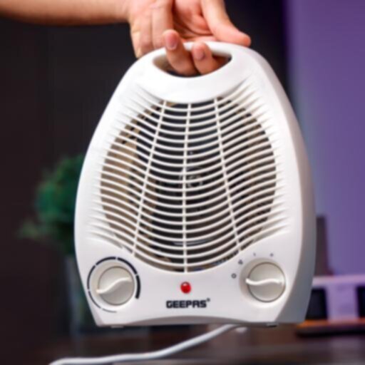 GEEPAS | Fan Heater with 2 Heating Power 1000/2000W White | GFH9518