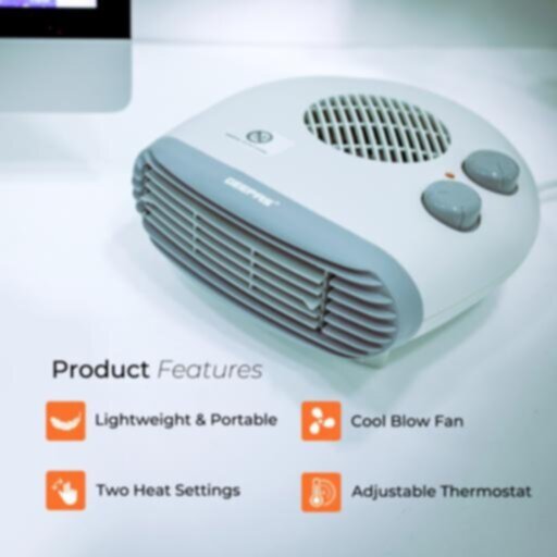 GEEPAS | Fan Heater with 2 Heating Power 1000/2000W | GFH9522