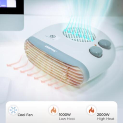 GEEPAS | Fan Heater with 2 Heating Power 1000/2000W | GFH9522