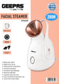 GEEPAS | Facial Steamer One Touch Operation 280W 100ml Capacity | GFS63041