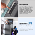 GEEPAS | 8KG Fully Auto Top Load Washing Machine | GFWM8823SX