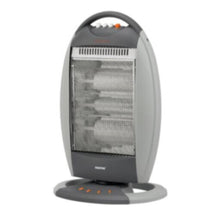 GEEPAS | Halogen Heater with 3 Heating Power 400/800/1200W Black-Grey | GHH9107