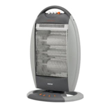 GEEPAS | Halogen Heater with 3 Heating Power 400/800/1200W Black-Grey | GHH9107