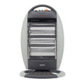 GEEPAS | Halogen Heater with 3 Heating Power 400/800/1200W Black-Grey | GHH9107