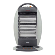 GEEPAS | Halogen Heater with 3 Heating Power 400/800/1200W Black-Grey | GHH9107