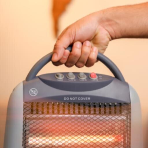 GEEPAS | Halogen Heater with 3 Heat Power 400/800/1200W Grey | GHH9112
